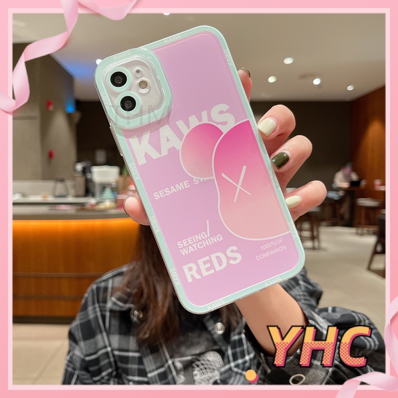 ốp iphone Màu Hồng Họa Tiết Chú Gấu Đáng Yêu tương thích iPhone 6splus 7 7plus 8 8plus X XS XSMAX 11 12 Pro Max Plus Promax-3008