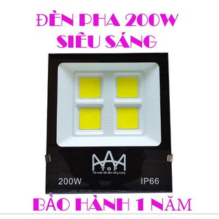 Đèn Pha LED 200W mặt kính chống nước  - Ánh Sáng Trắng- bảo hành 12 tháng.