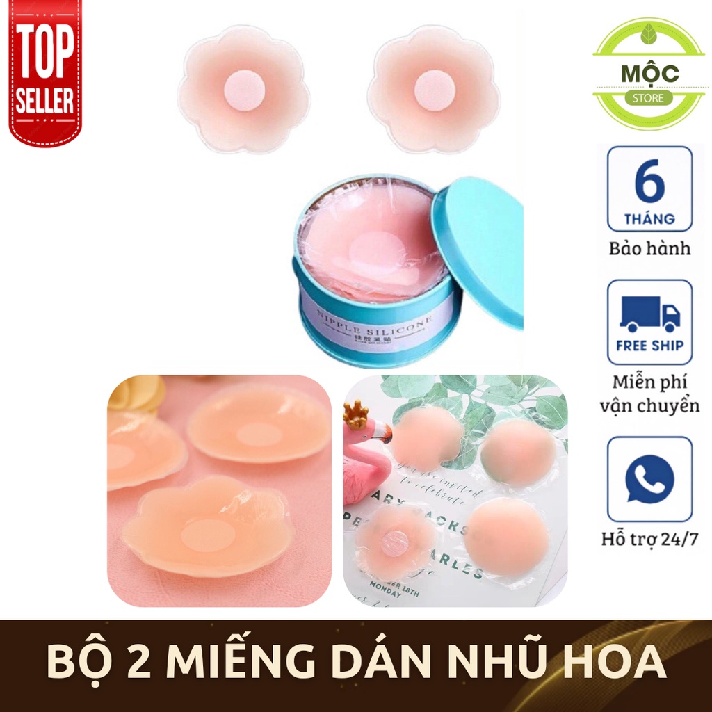 Bộ 2 Miếng Dán Nhũ Hoa Bằng Silicon Sang Chảnh Sử Dụng Được Nhiều Lần Siêu Tiện Lợi