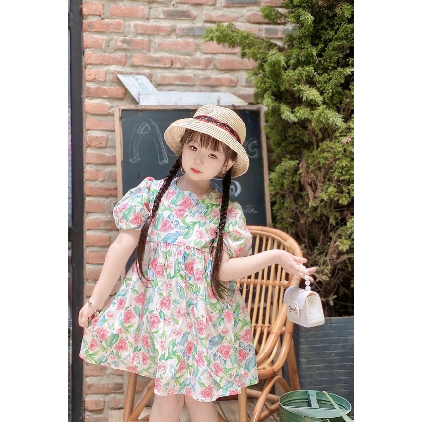 Váy Bé Gái 8-40kg💕𝑭𝑹𝑬𝑬𝑺𝑯𝑰𝑷 💕 NHƯ Ý HOUSE'- hoa hồng xanhg