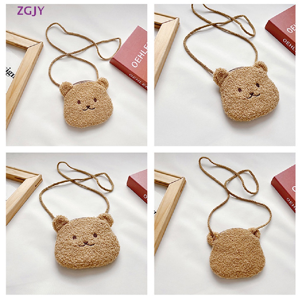 Túi Đeo Chéo Hình Gấu Nhồi Bông Xinh Xắn Cho Bé Mới