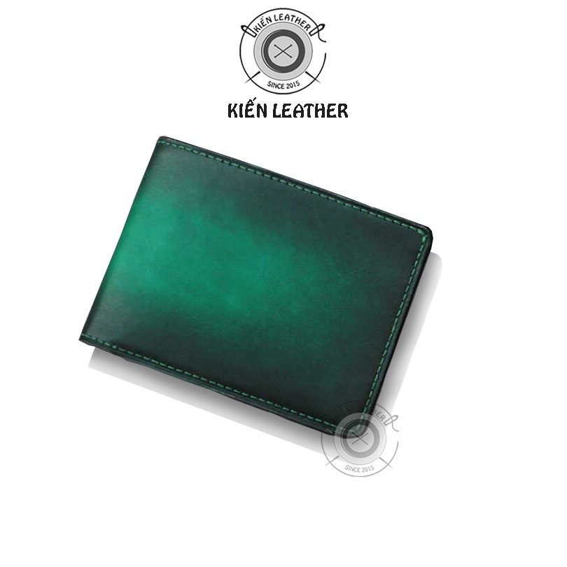 Ví nam dáng ngang, Màu PATINA thủ công độc đáo, Kiến Leather VNV01