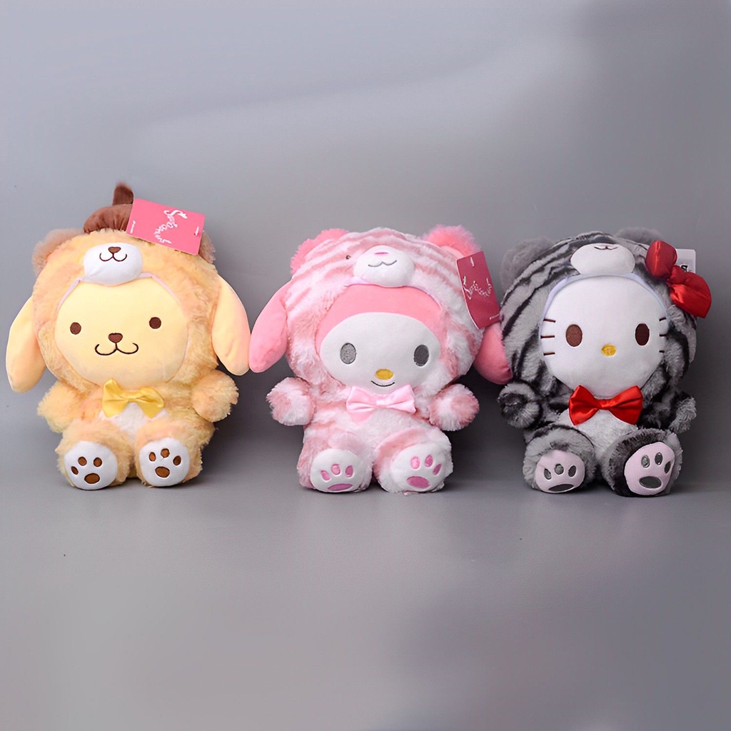 Sanrio kuromi Plush Toy Cinnamonroll Melody Tiger Animal Birthday Gift Bedroom Decor