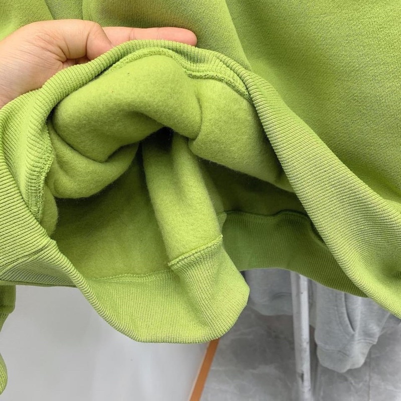 Áo hoodie trơn form rộng chất nỉ dày dặn mũ 2 lớp -SinNa