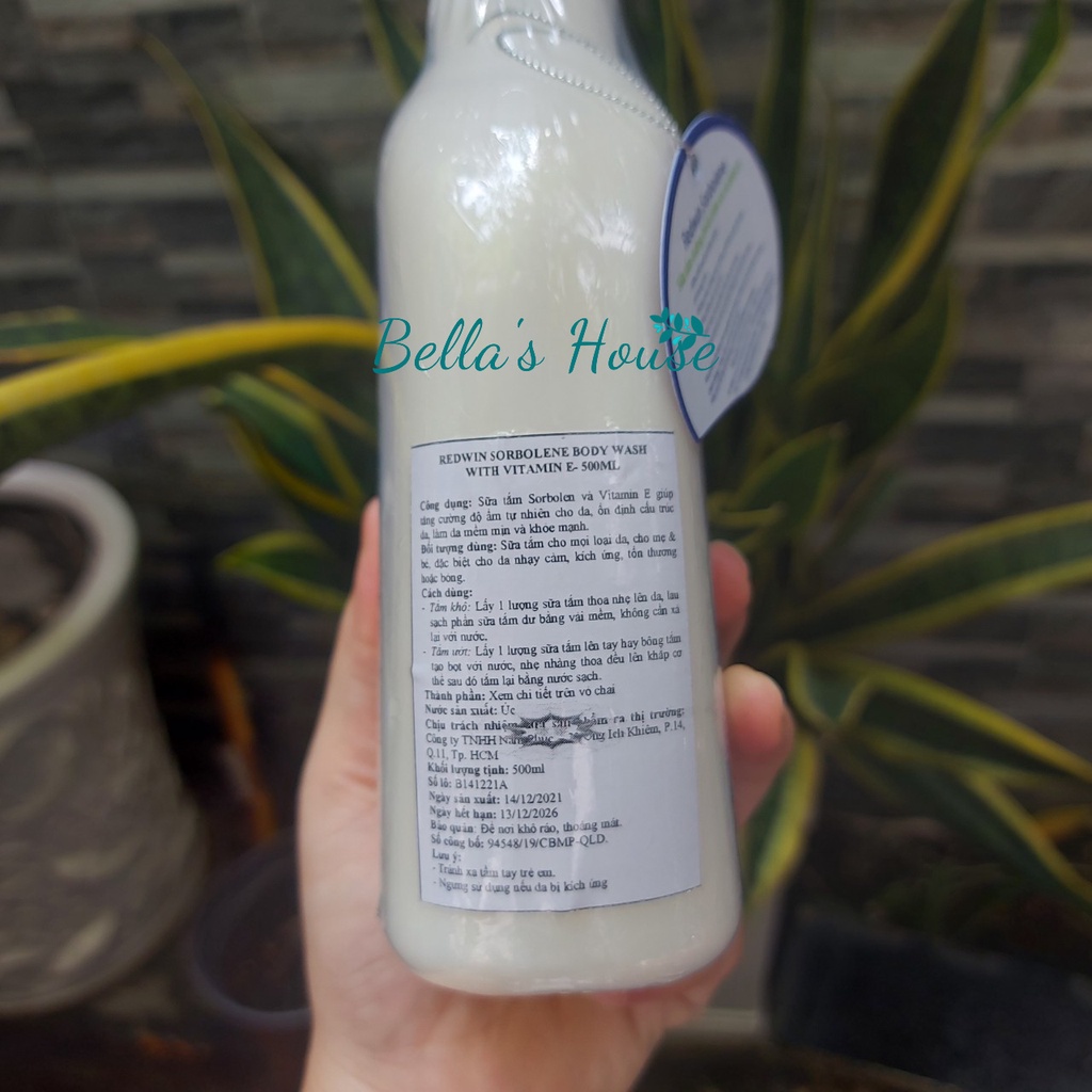 Sữa Tắm Dưỡng Ẩm, Phục Hồi Làn Da 500mL & 1L - REDWIN Sensitive Skin Sorbolene Body Wash With Vitamin E.