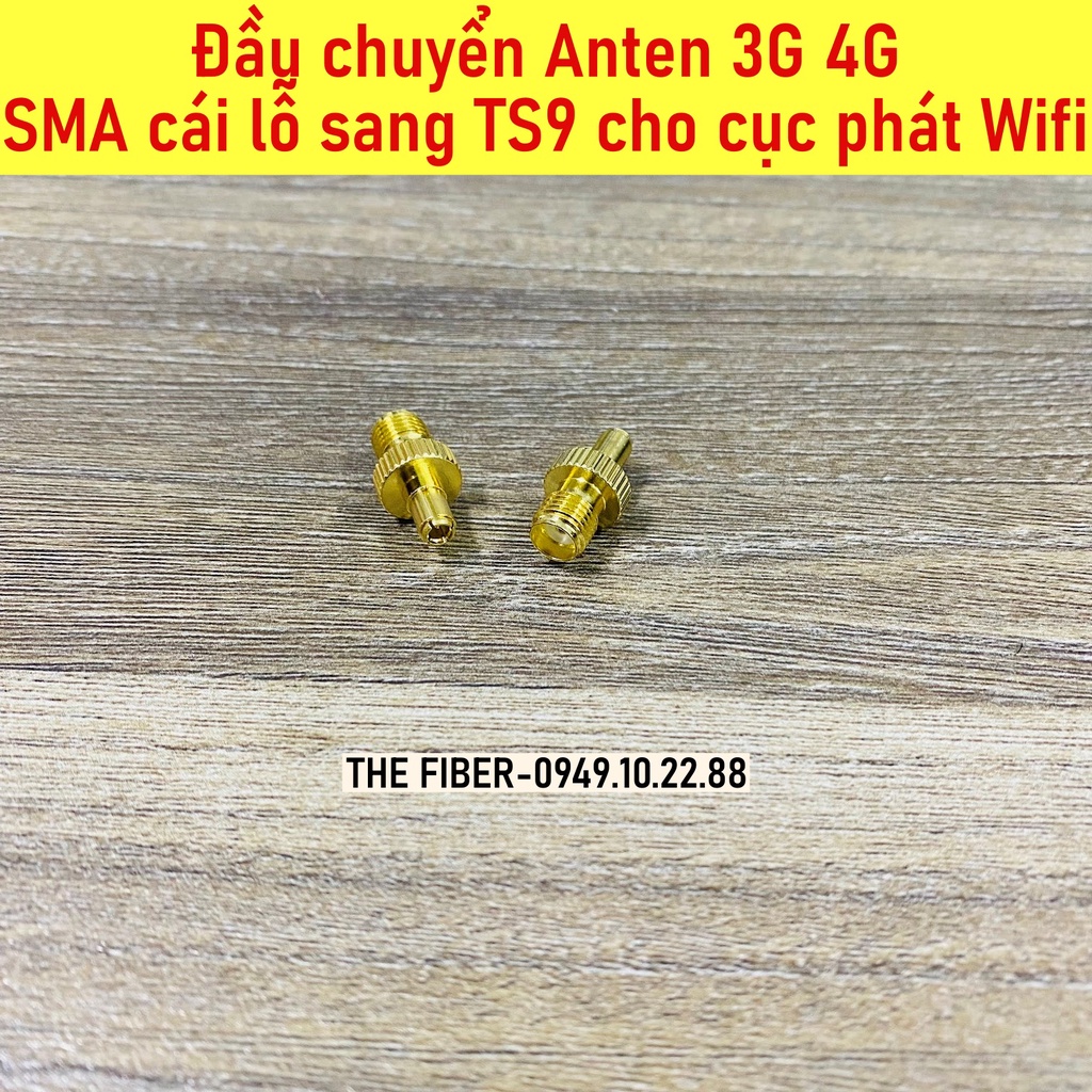 Đầu chuyển Anten 3G 4G SMA cái lỗ sang TS9 cho cục phát Wifi