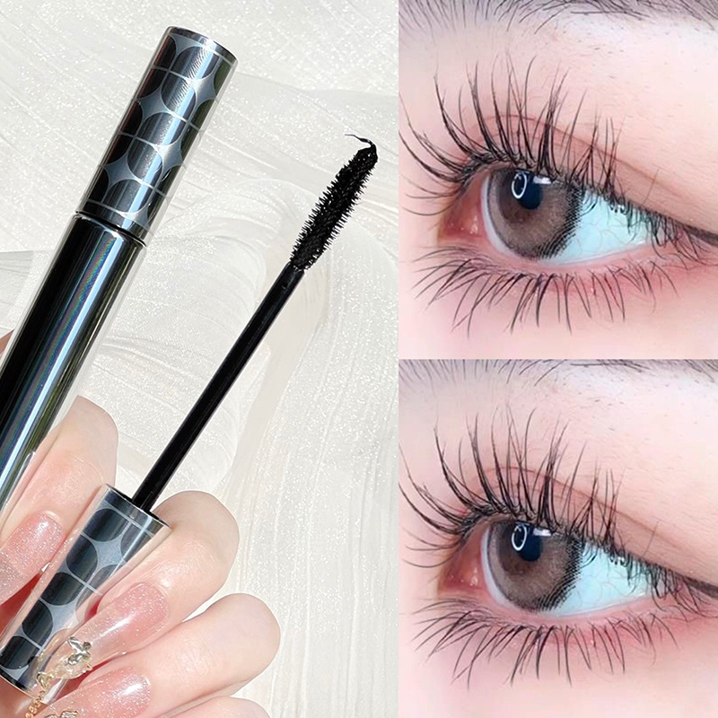 Cappuvini® Mascara chuốt mi cong dày chống thấm nước chống nhòe thiết kế ống màu bạc