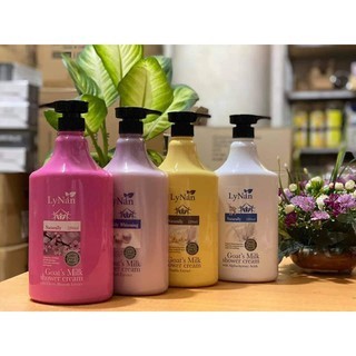 Sữa tắm lưu hương dưỡng trắng da dê lynan dưỡng ẩm cho da 1200ml