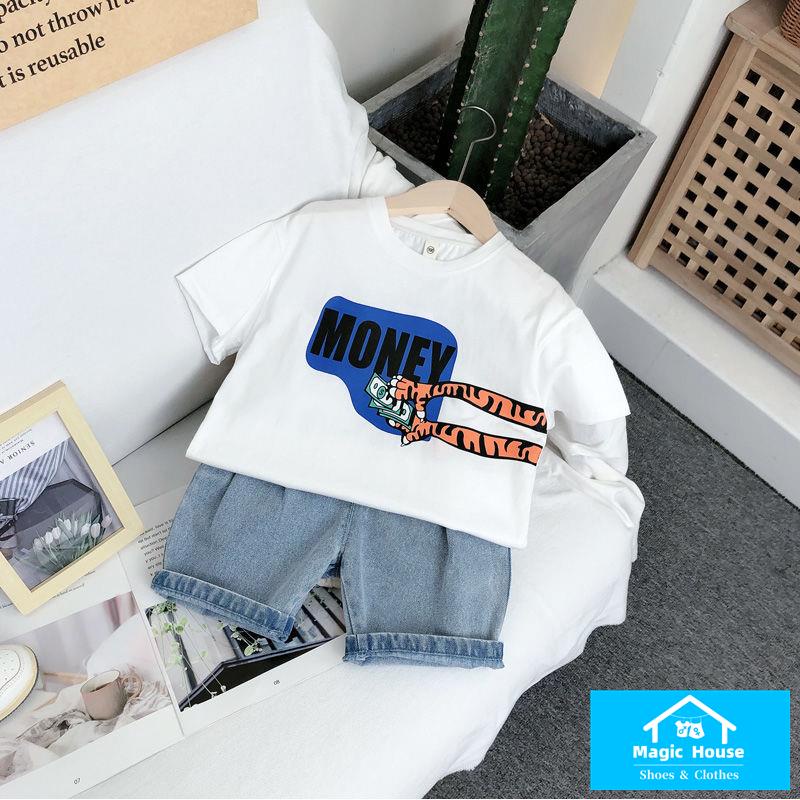 M & H ~  Quần Short Denim Mỏng Phong Cách Mới Năm 2022 Cho Bé Trai