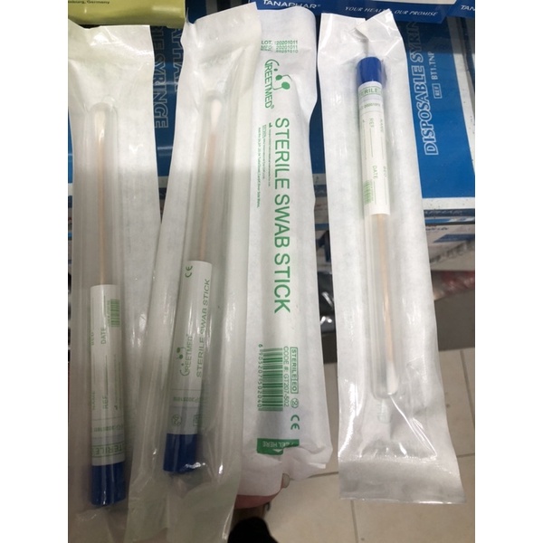 Que bông gòn xét nghiệm tiệt trùng từng ống /que gòn xét nghiệm lấy mẫu bệnh phẩm nữ tiệt trùng từng ống lọ