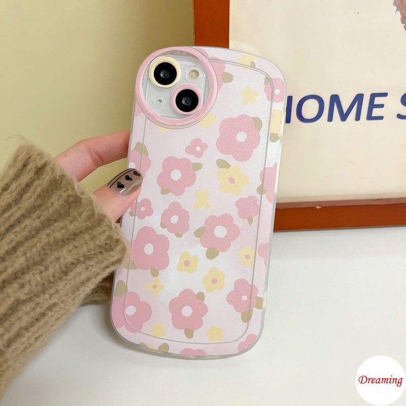 Ốp lưng điện thoại cho VIVO Y02S Y22 Y22S Y35 Y77 Y55 Y75 T1 Y33S Y21S Y21 Y53S Y51 Y51A Y31 Y30 Y50 Y20 Y12S Y20s G Y16 Y15S Y15A 4G 5G Vỏ mắt lớn mờ Motif Hoa vàng hồng