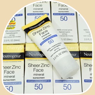 Kem chống nắng vật lý dành cho mặt Neutrogena Sheer Zinc Face SPF 50 (59ml)
