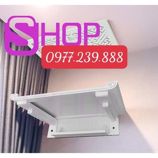 Bàn thờ treo gỗ sồi 61cm màu trắng kèm chắn khói