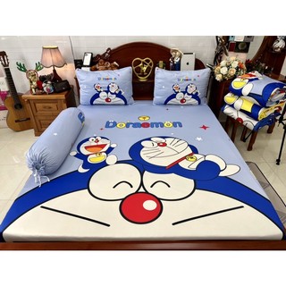 Bộ ga gối Doremon siêu mát lạnh 5D