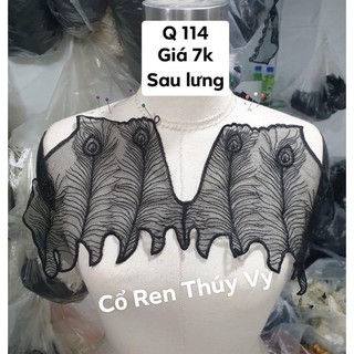 Cổ ren lưới đen may cổ áo rẻ  đẹp ( ĐI ĐƠN TỪ 50k )