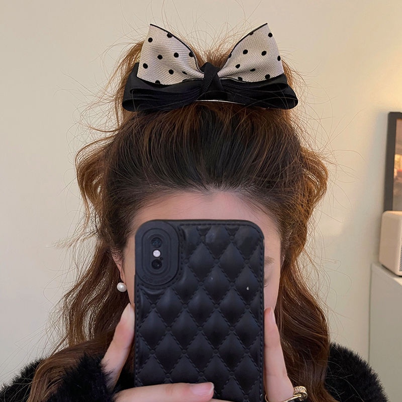 Kẹp Tóc Hình Nơ Nhiều Màu Sắc Phong Cách Vintage Thanh Lịch Cao Cấp Dành Cho Nữ