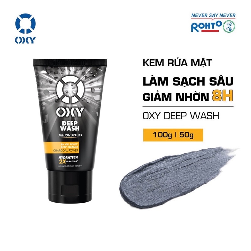 KEM RỬA MẶT CÓ HẠT OXY LÀM SẠCH SÂU- ĐÁNH BAY NHỜN-TÚT SÁNG DA 50g