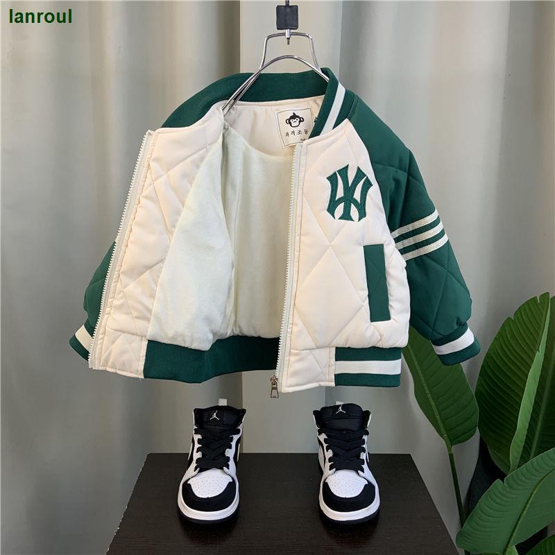 Áo Khoác Bóng Chày Lót Nhung Dày Dặn Phong Cách Mới 2022 Cho Bé Trai