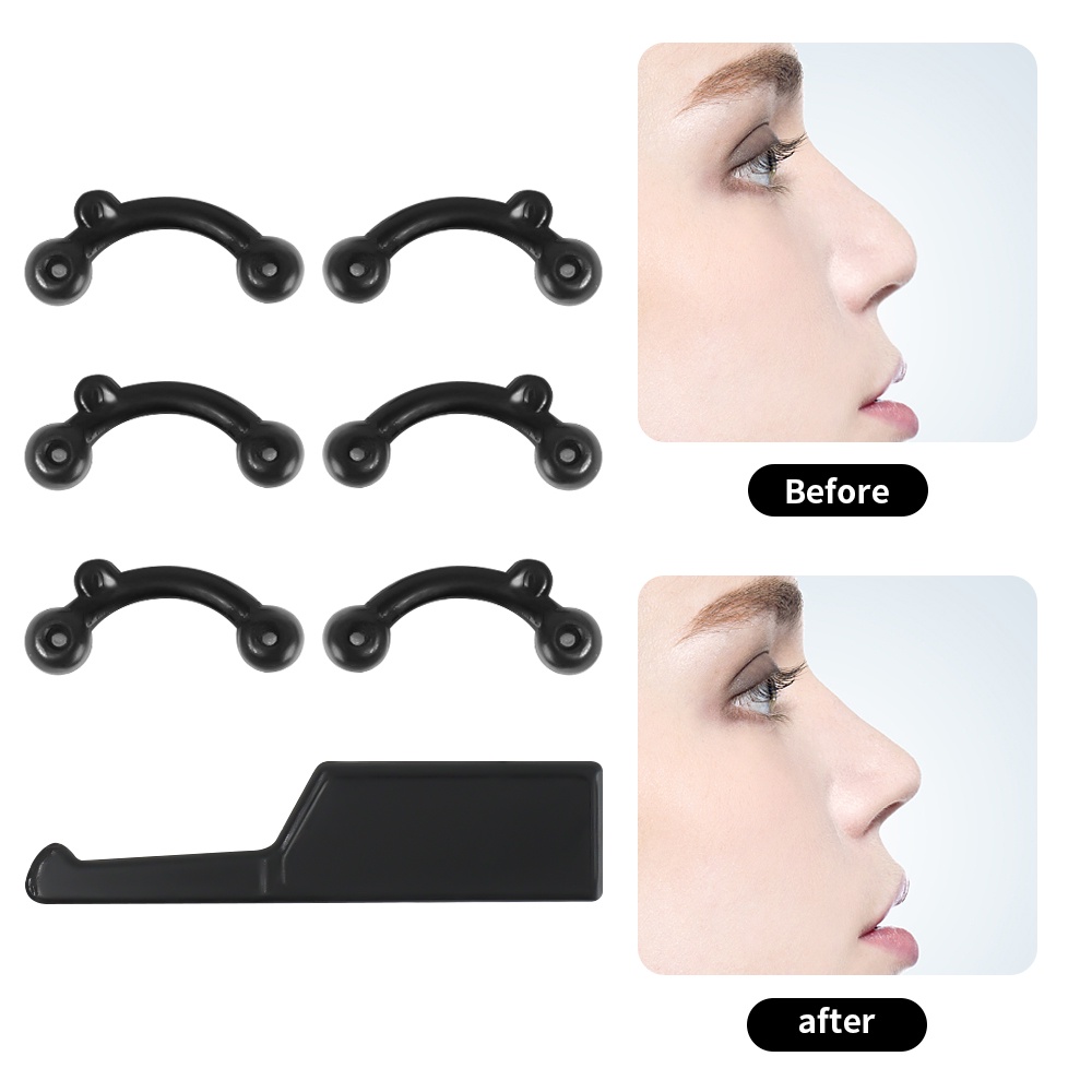 Bộ 6 Kẹp Mũi Bằng Nhựa Vô Hình Không Đau