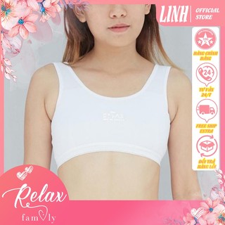 ÁO LÓT BÉ GÁI, ÁO LÓT HỌC SINH, COTTON 2 LỚP, CAO CẤP RELAX RATEEN005