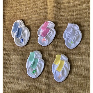 Combo 5 Set (10 đôi) BAO CHÂN Mintu cổ bo TRẮNG cho bé sơ sinh Mintuu