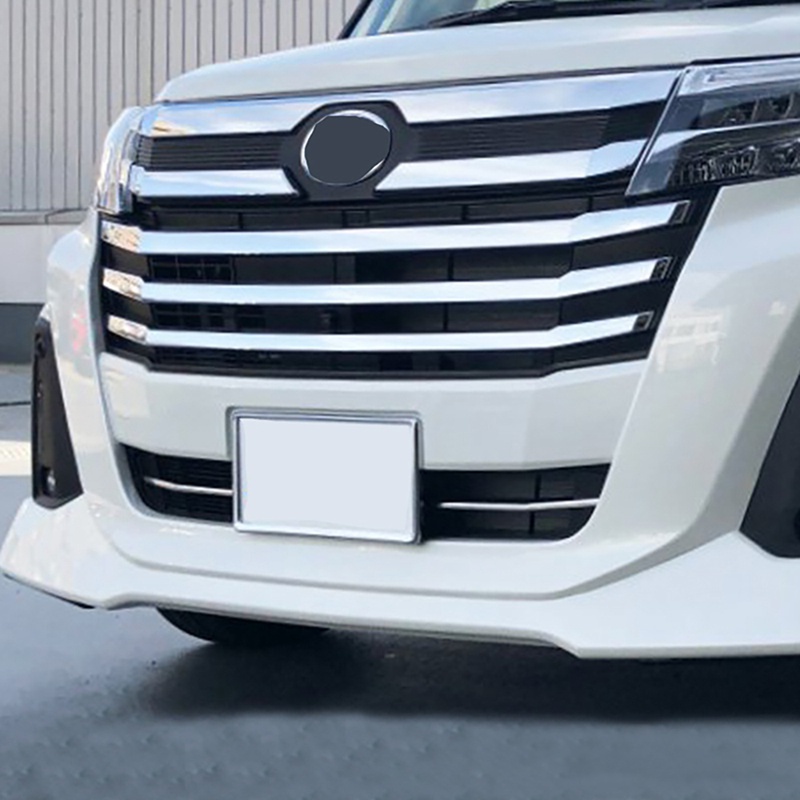 Đối với Toyota Roomy 2019-2021 Chrome dưới lưới tản nhiệt trung tâm phía trước Dải khuôn nướng Nắp trang trí kiểu dáng xe