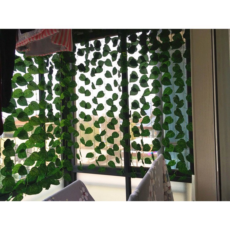 Dây lá nho giả trang trí tường rào - dây lá nhân tạo không gian xanh trang trí sân vườn, ban công, tiểu cảnh