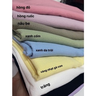 Vải đũi xốp nhún nhỏ trơn nhẹ mát , không nhăn