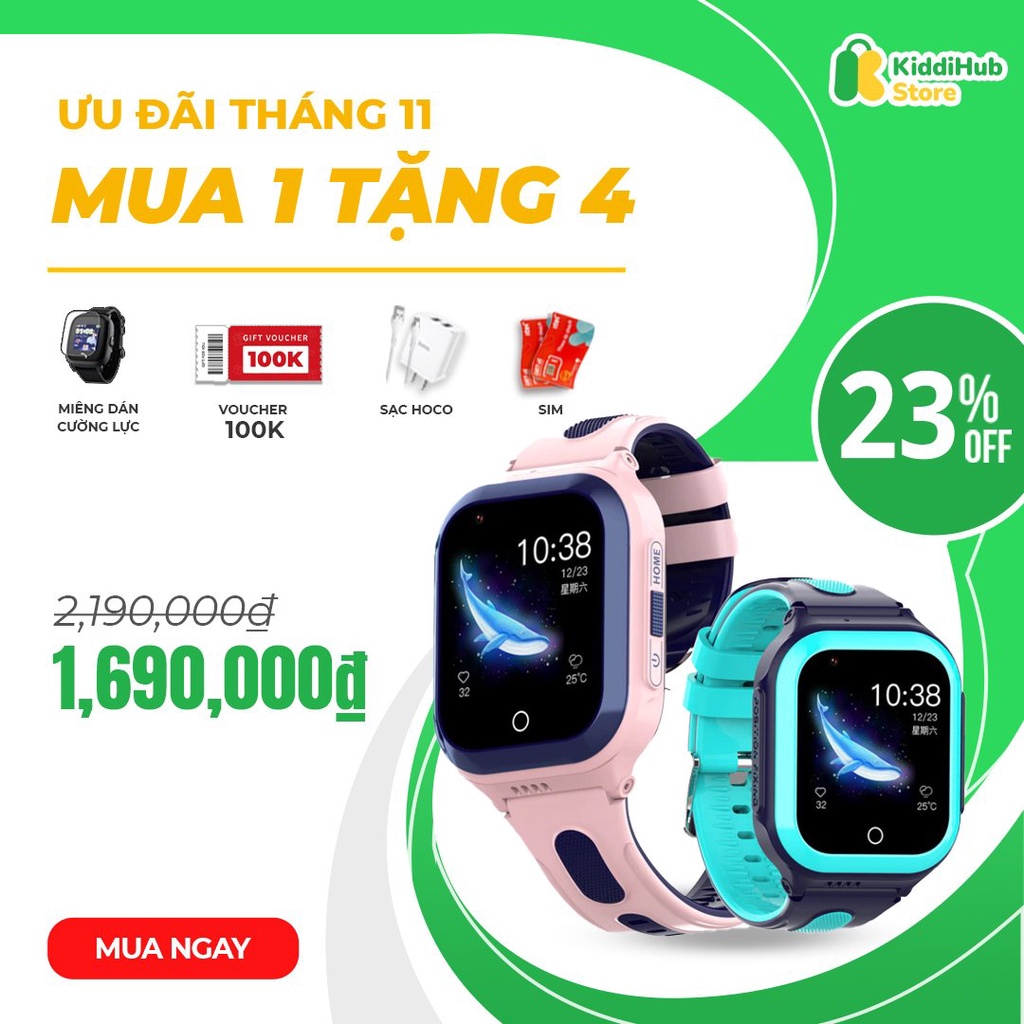 Đồng hồ định vị trẻ em Wonlex KT24s - Hàng chính hãng
