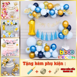 [TẶNG NGAY BÓNG TUỔI] Combo set bóng bay trang trí sinh nhật, trang trí thôi nôi, trang trí đầy tháng bé trai bé gái