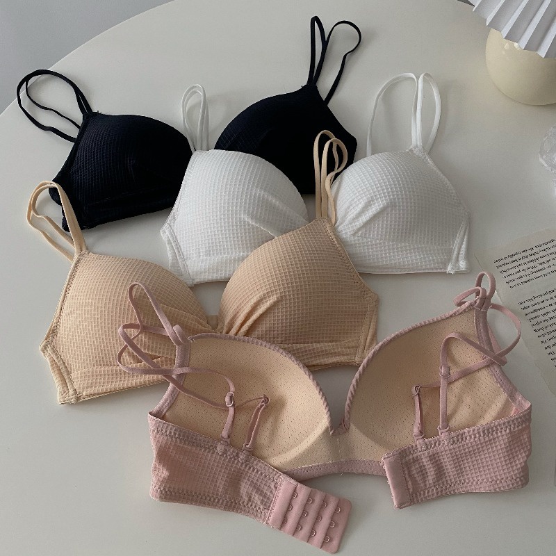 Áo Lót Bra 2 Dây Đệm Mỏng Phủ Lớp Cotton Mềm Mại 08