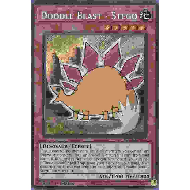 Thẻ Bài Yugioh Doodle Beast - Stego - BLCR-EN032 - Secret Rare 1st Edition