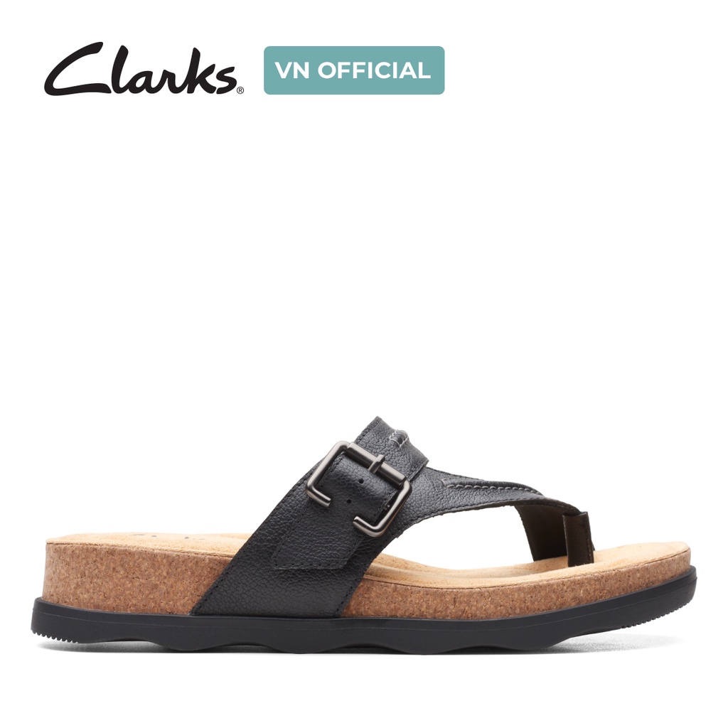 Dép Xỏ Ngón Da Nữ Clarks Brynn Madi màu Đen