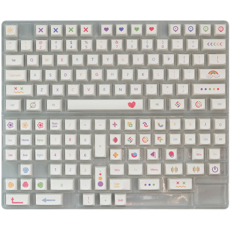 Bộ nút XDA Light Smile Colour Keycap QX1 thick PBT Dyesub 140 nút