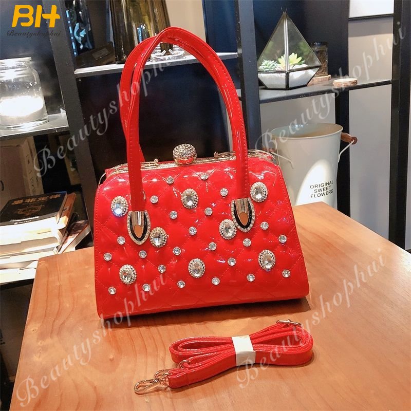 Túi Xách Đính Đá Kim Cương Sức Chứa Lớn Đa Năng Thời Trang Cho Nữ