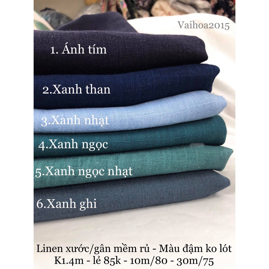 [VAIHOA2015] Vải Linen Xước/Gân - Mềm mịn 