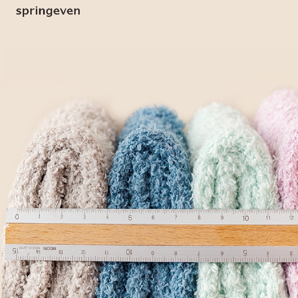 1 Đôi Vớ Lông Cừu San Hô Dày Giữ Ấm Mùa Đông In Họa Tiết Hoạt Hình Dễ Thương