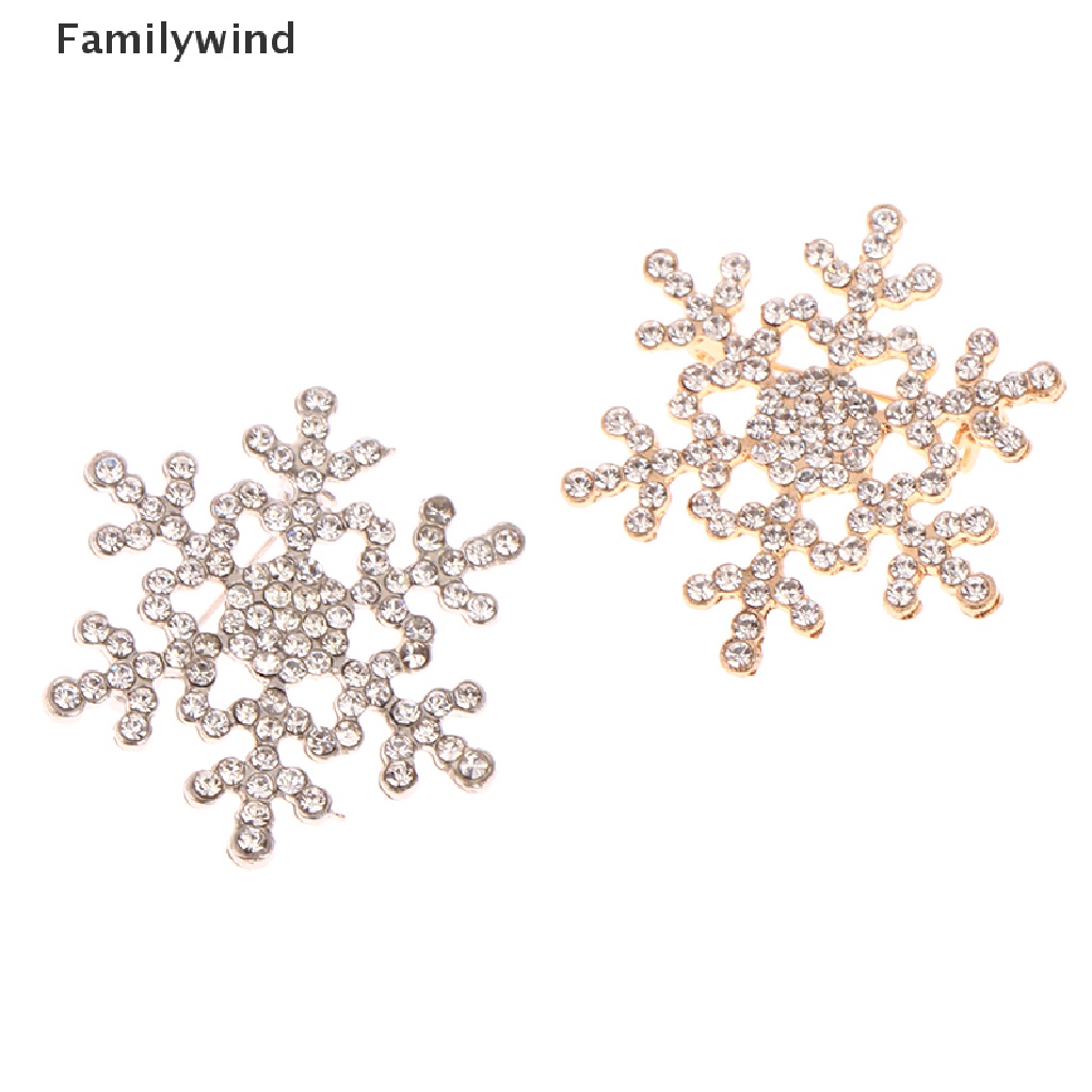 Ghim Cài Áo Hình Bông Tuyết Đính Đá Bằng Hợp Kim