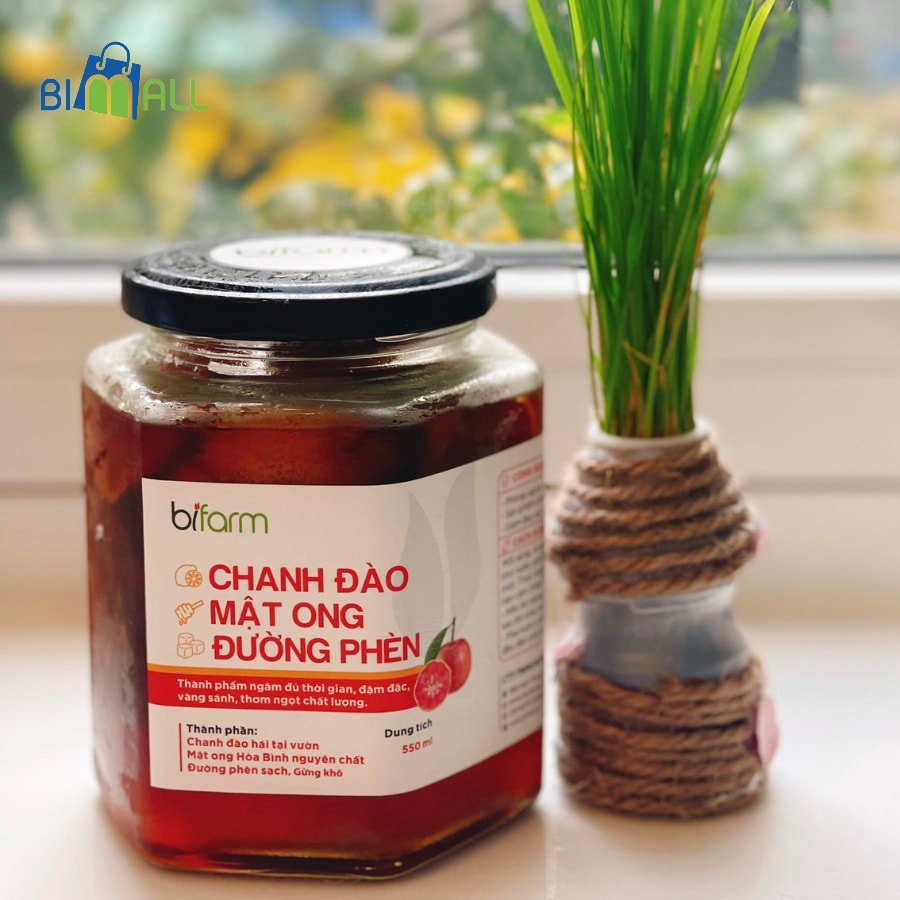 Chanh đào mật ong đường phèn giảm ho rát họng  BIFARM
