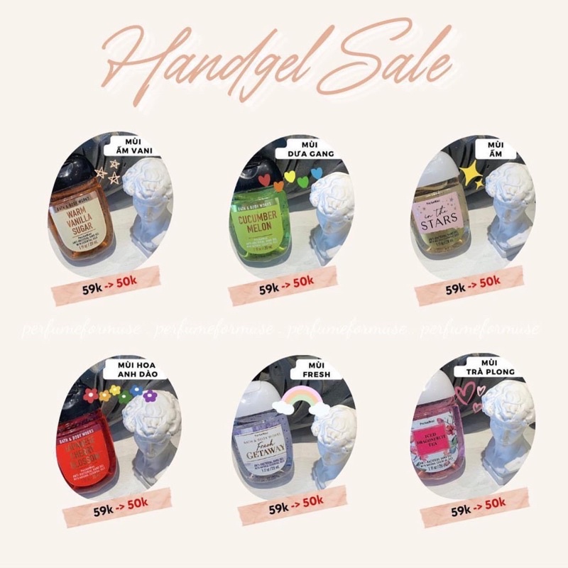 Nước rửa tay nhiều mùi | Hand Gel | Bath and Body Works
