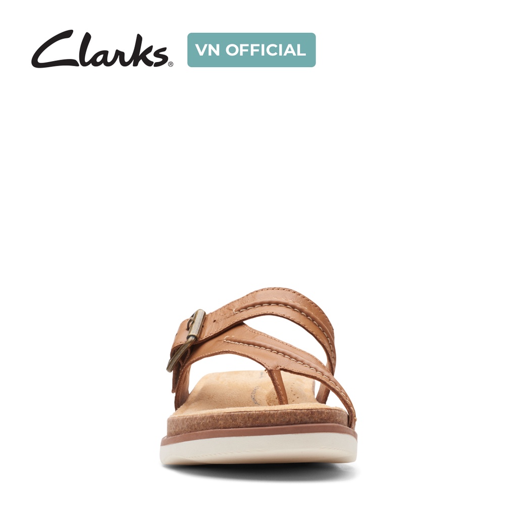 Dép Xỏ Ngón Da Nữ Clarks Brynn Madi màu Light Tan