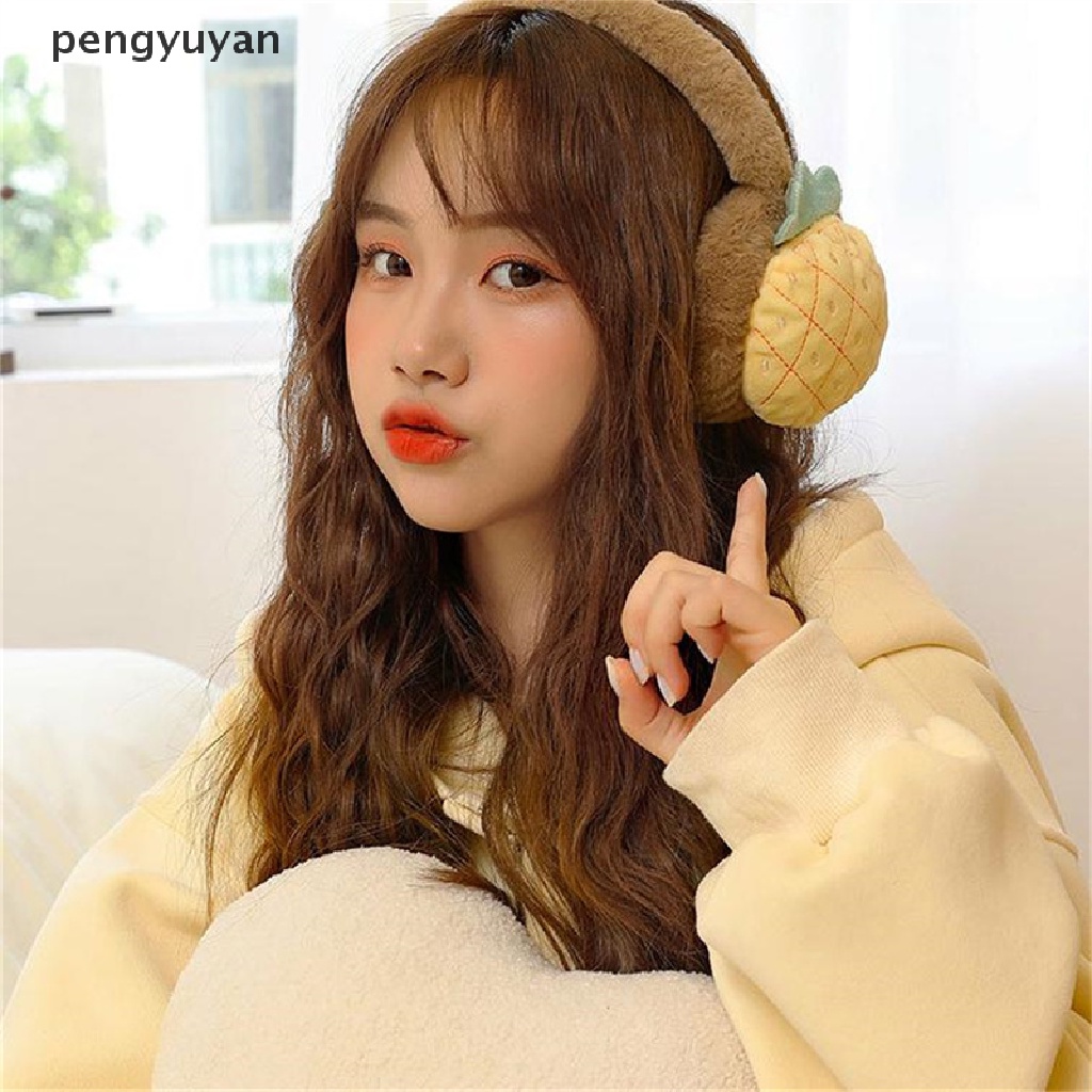 Bịt tai giữ ấm hình trái cây xinh xắn. Chụp tai giữ ấm nhỏ gọn bằng lông nhung mềm mại, ấm áp