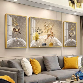 SET 3 Tranh Treo Tường Phòng Khách Phong Cách Hiện Đại/ Tranh Tráng Gương Phòng Khách/ Decor Phòng/ Khách Sạn