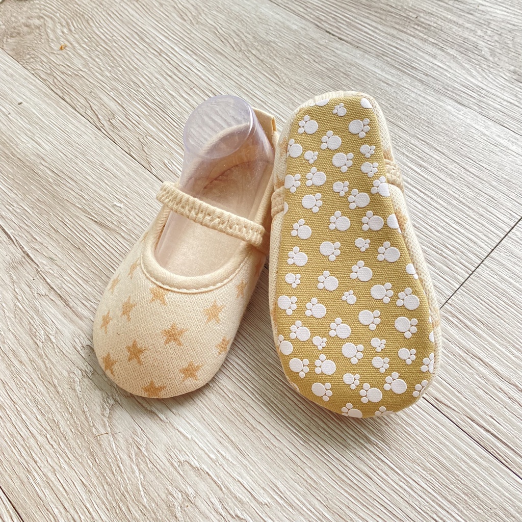Giày tập đi cho bé đế mềm chống trơn trượt, vải sợi bông hữu cơ tự nhiên an toàn cho da của bé( kèm video, ảnh thật )001