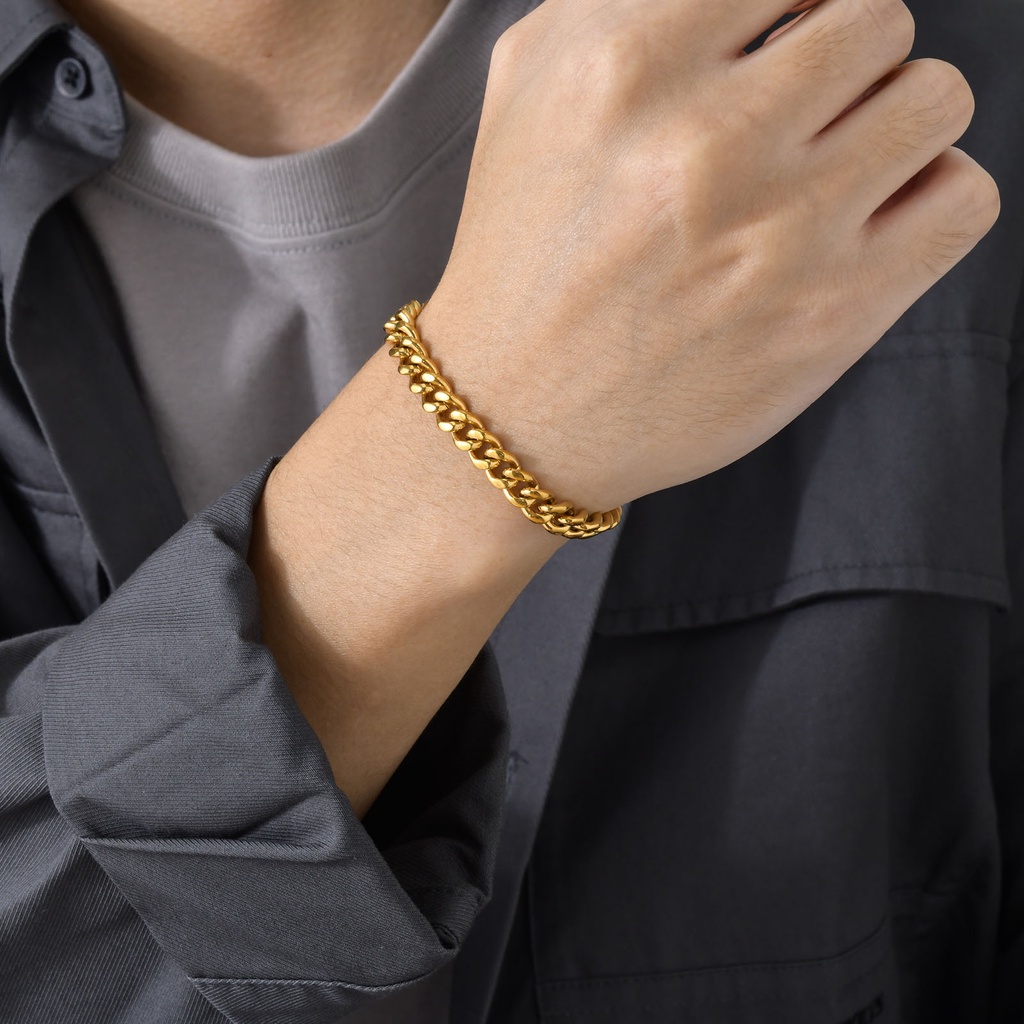 Vòng Tay Dây Xích 3mm / 5mm / 7mm / 9mm Bằng Thép Không Gỉ Phong Cách Cổ Điển Cho Nam / Nữ