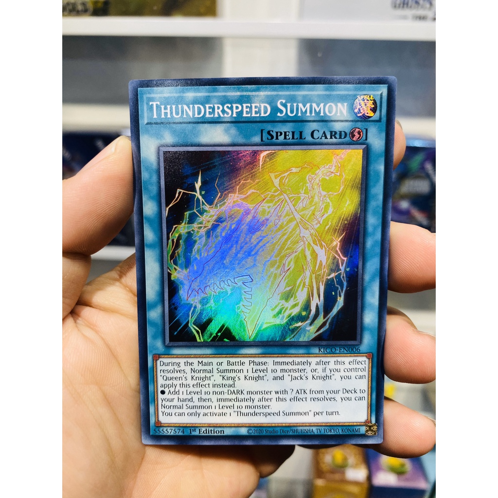 Thẻ bài YugiOh! Mã KICO-EN006 - Thunderspeed Summon - Super Rare - 1st Edition