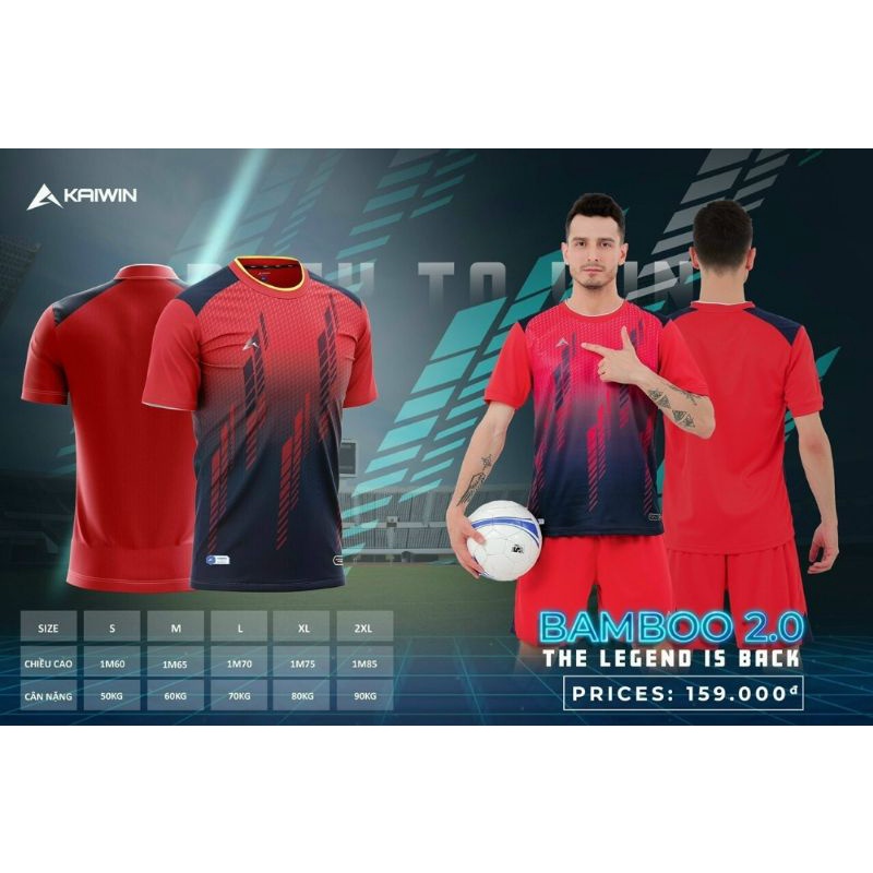 BỘ QUẦN ÁO BÓNG ĐÁ KAIWIN - BAMBOO 2.0