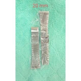 Dây thép đồng hồ Seiko nam đầu bằng size 20mm chính hãng