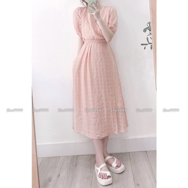 D177 - ĐẦM CAM TAY BỒNG