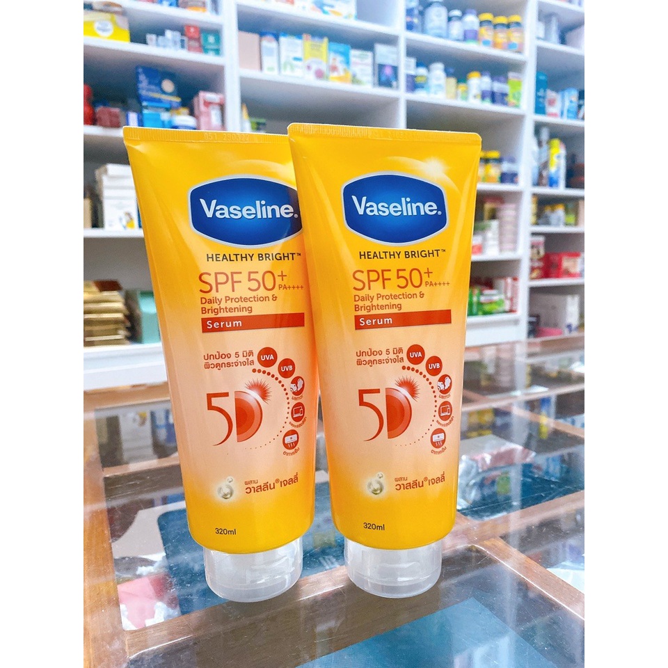 Kem dưỡng trắng da chống nắng Vaseline 50x SPF 50++ hàng mới từ Thái Lan 300ml
